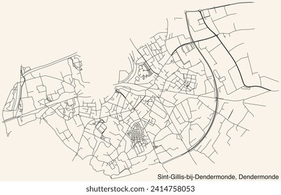 Street roads map of the SINT-GILLIS-BIJ-DENDERMONDE COMMUNITY, DENDERMONDE