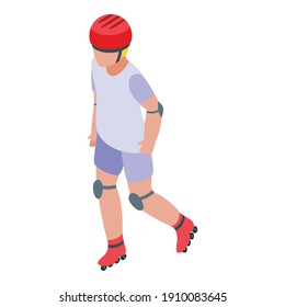 Street rollerblade icon. Isometric of street rollerblade vector icon for web design isolated on white background