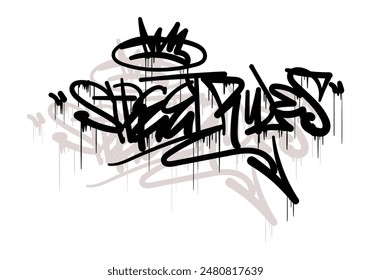 STREET RULES graffiti tag style design