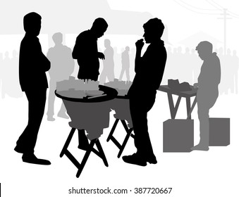 Street Seller - Vector