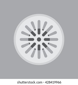 Street sewer in a flat design, editable vector