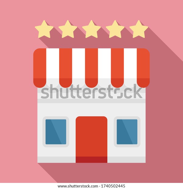 Street shop franchise icon.\
Flat illustration of street shop franchise vector icon for web\
design