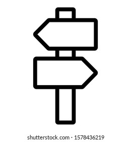 street sign arrows icon vector