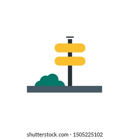 Street sign, sign board icon vector. Flat icon illustration