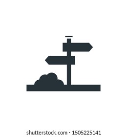 Street sign, sign board icon vector. Flat icon illustration