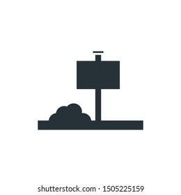 Street sign, sign board icon vector. Flat icon illustration