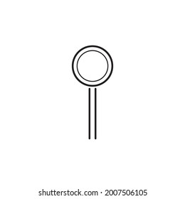 Street Sign Flat Icon Illustration Design