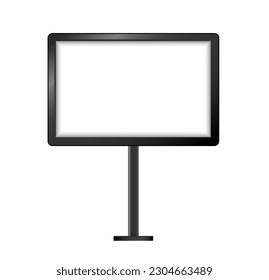 Street sign hanging mounted illuminated lightbox isolated on transparent background. realistic empty blank mockup template. Vector