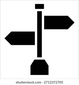 Street Sign Icon Element For Design