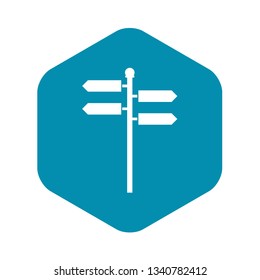 Street sign icon in simple style. Indication symbol isolated vector illustration