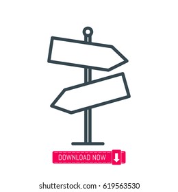 Street sign icon, vector
