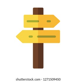 Street Sign Icon Vector Illustration in Flat Style for Any Purpose