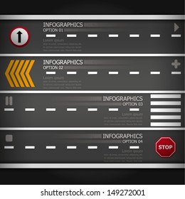 Street & Sign Infographics Design Template