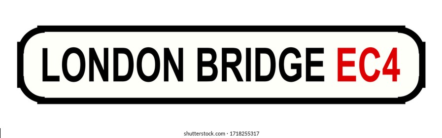 Street Sign Mockup For London Bridge EC4 London England