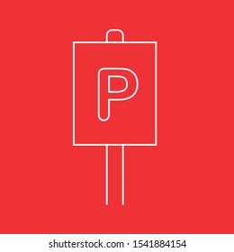 Street sign, park sign icon, stock vector illustration, EPS10.