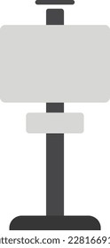Street Sign Pole Vector Flat Illustration