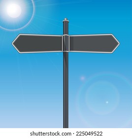 Street sign post, vector illustration