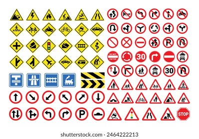 street sign road mark traffic sign vector illustration