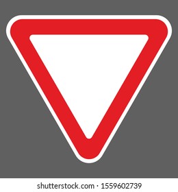 Street sign. Road sign.Make way. Vector illustration.
