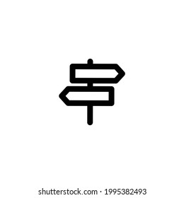 Street Sign Single Icon For Web,Mobile app, presentation , EPS 10 editable Stroke