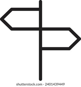 Icono de línea de vector único de signo de calle