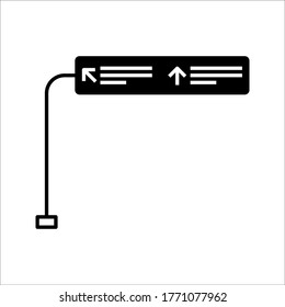 vector de signo de calle. modificable. icono de la autopista. ilustración vectorial