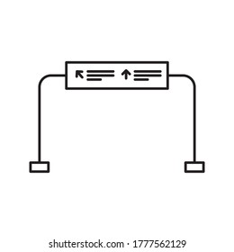 street sign vector. editable. highway icon. vector illustration