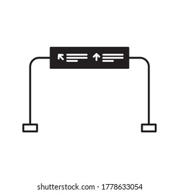 street sign vector. editable. highway icon. vector illustration