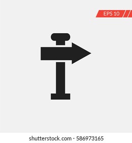 Street sign vector icon