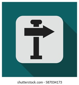 Street sign vector icon