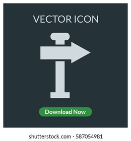 Street sign vector icon