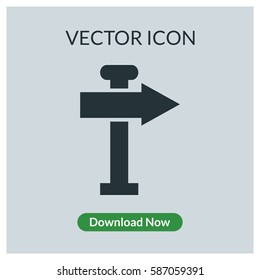 Street sign vector icon