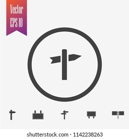 street sign vector icon. traffic sign icon