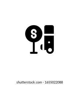 Street Signal Message Bus Icon, Logo, Vector