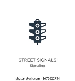 Street signals icon vector. Trendy flat street signals icon from signaling collection isolated on white background. Vector illustration can be used for web and mobile graphic design, logo, eps10
