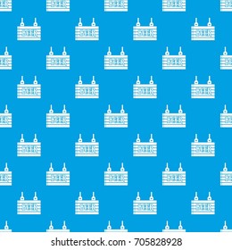 Street signboard of beer pattern repeat seamless in blue color for any design. Vector geometric illustration