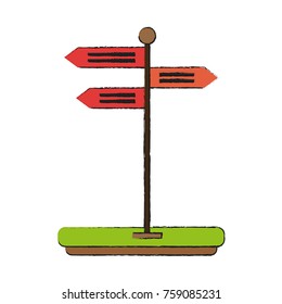 Street signpost isolated icon vector illustration graphic design