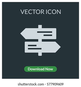 Street signs vector icon
