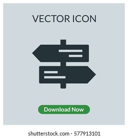 Street signs vector icon