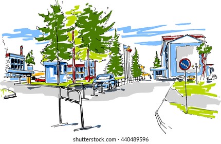 Street sketch
