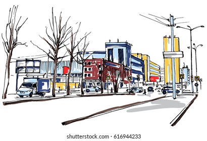 Street sketch