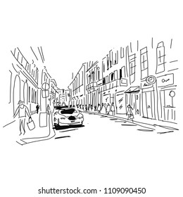 Street, sketch for your design