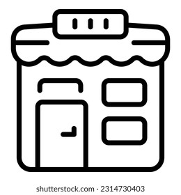 Street store offer icon outline vector. Custom order. Pay price