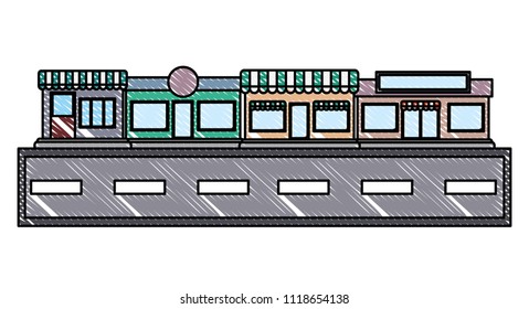 street with stores design