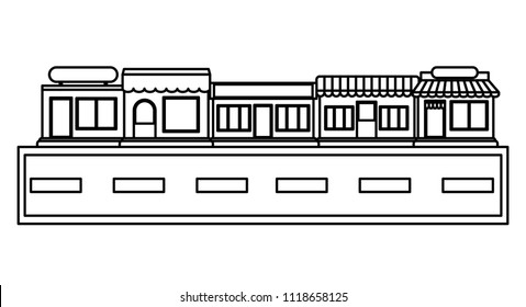 street with stores design