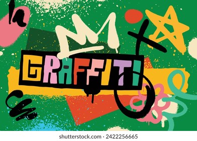 Street Style Graffiti and Spray Paint Background