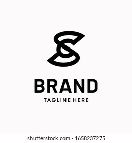 Street style initial s and c logo template