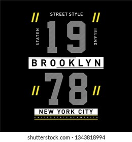 street style new york city t shirt design graphic typography, vector illustration concept art - Vector