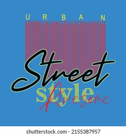 street style Premium Vector illustration of a text graphic. suitable screen printing and DTF for the design boy outfit of t-shirts print, shirts, hoodies baba suit, kids cottons, etc.