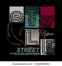 street style slogan text vector design